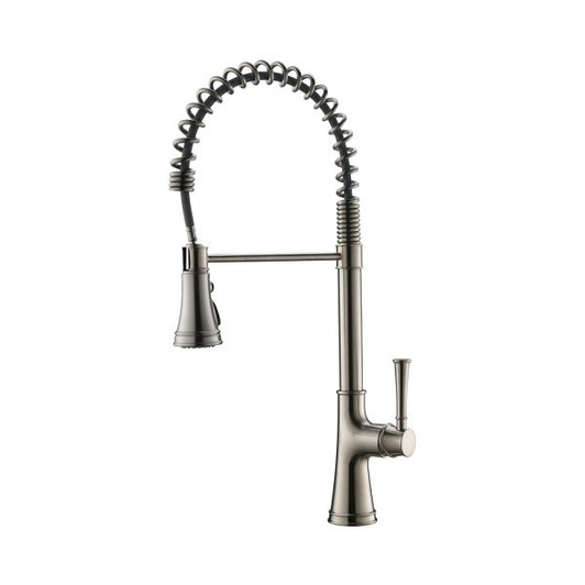 KSK1133BN - Single Handle 21" High Pull-down Kitchen Faucet with Single HOLE - Brushed Nickel Finish | Kunal Kitchens