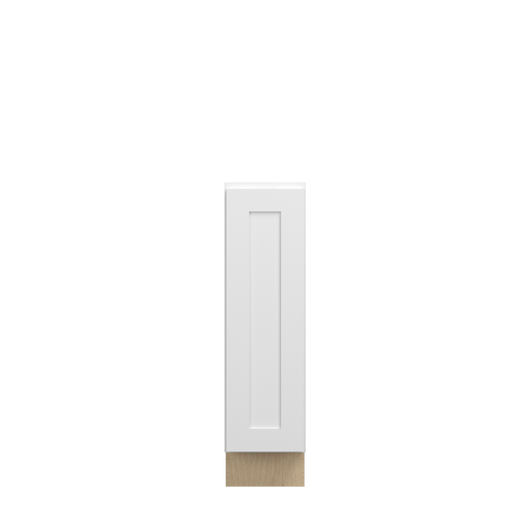 Bedford Ready to Assemble 9 in. W x 34.5 in. H x 24 in. D Plywood Base Cabinet Full Height Door(s) in Painted White | Kunal Kitchens