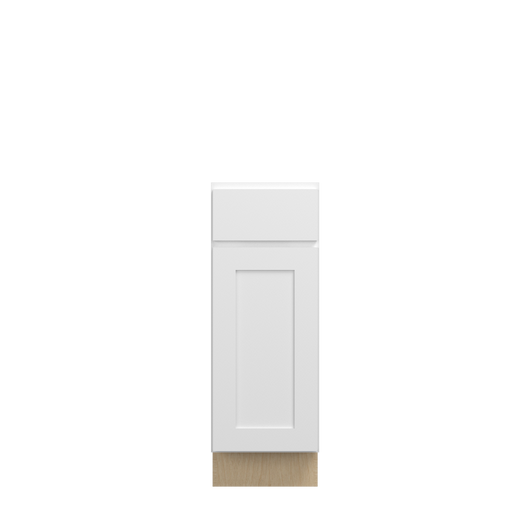 Bedford Ready to Assemble 12 in. W x 34.5 in. H x 24 in. D Plywood Base Cabinet in Painted White | Kunal Kitchens