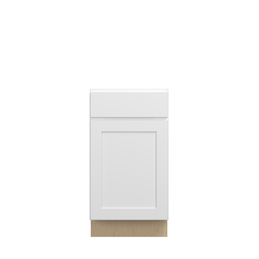 Bedford Ready to Assemble 18 in. W x 34.5 in. H x 24 in. D Plywood Base Cabinet in Painted White | Kunal Kitchens