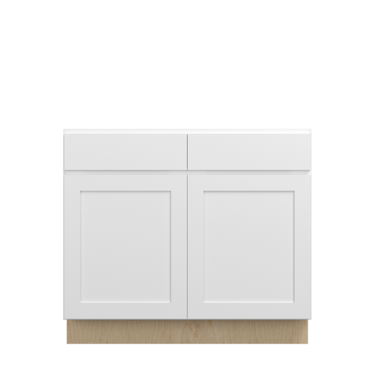 Bedford Ready to Assemble 39 in. W x 34.5 in. H x 24 in. D Plywood Base Cabinet in Painted White | Kunal Kitchens