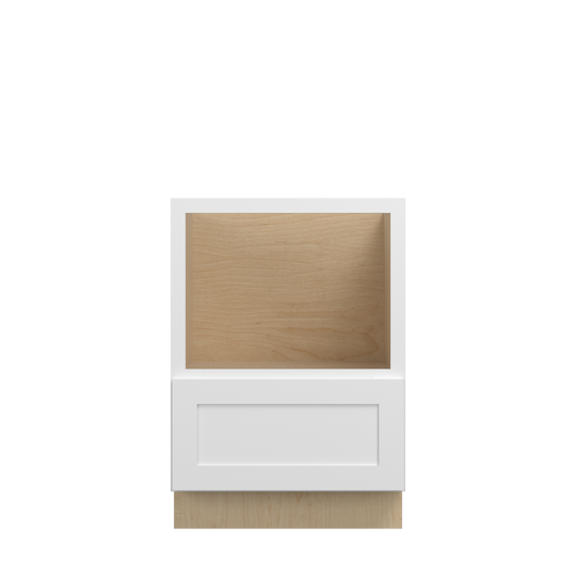 Bedford Ready to Assemble 24 in. W x 34.5 in. H x 24 in. D Plywood Base Microwave Cabinet in Painted White | Kunal Kitchens