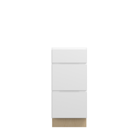 Bedford Ready to Assemble 15 in. W x 34.5 in. H x 24 in. D Plywood Drawer Base Cabinet in Painted White | Kunal Kitchens