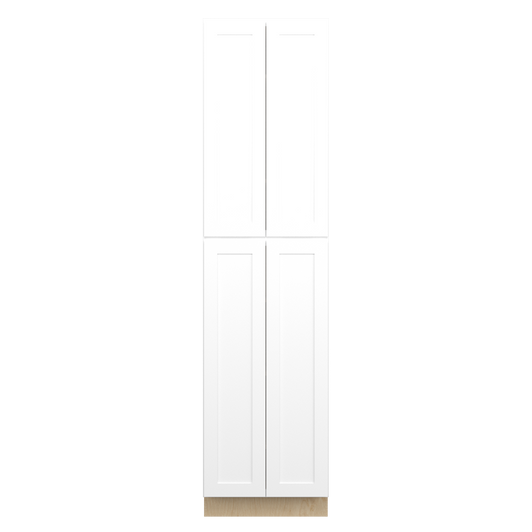 Bedford Ready to Assemble 24 in. W x 96 in. H x 24 in. D Plywood Tall Cabinet in Painted White | Kunal Kitchens