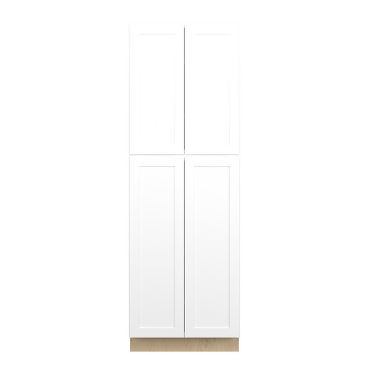 Bedford Ready to Assemble 30 in. W x 90 in. H x 24 in. D Plywood Tall Cabinet in Painted White | Kunal Kitchens