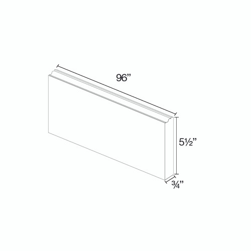 Bedford 2.5 in. W x 35 in. H x 0.75 in. D Wall Filler Overlay in Painted White | Kunal Kitchens