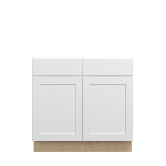 Bedford Ready to Assemble 36 in. W x 34.5 in. H x 24 in. D Plywood Base Cabinet w/(1) Roll-out Tray in Painted White | Kunal Kitchens