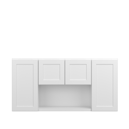 Bedford Assembled 60 in. W x 30 in. H x 12 in. D Plywood Wall Cabinet in Painted White | Kunal Kitchens