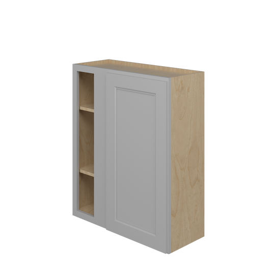 ROCKINGHAM Assembled 30 in. W x 36 in. H x 12 in. D Plywood Blind Wall Corner Cabinet in Painted Stratus | Kunal Kitchens