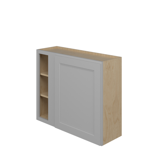 ROCKINGHAM Assembled 36 in. W x 30 in. H x 12 in. D Plywood Blind Wall Corner Cabinet in Painted Stratus | Kunal Kitchens