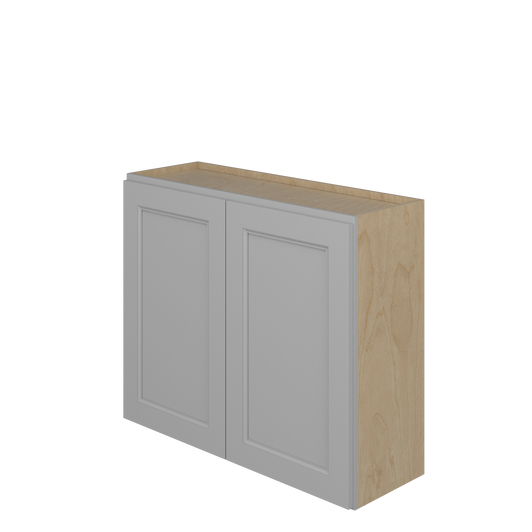 ROCKINGHAM Assembled 36 in. W x 30 in. H x 12 in. D Plywood Wall Cabinet in Painted Stratus | Kunal Kitchens