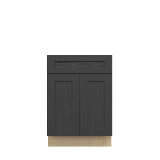 JAMESTOWN Ready to Assemble 24 in. W x 34.5 in. H x 24 in. D Plywood Base Cabinet w/(1) Roll-out Tray in Espresso | Kunal Kitchens