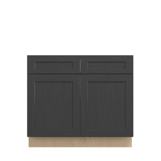 JAMESTOWN Ready to Assemble 39 in. W x 34.5 in. H x 24 in. D Plywood Base Cabinet w/(2) Roll-out Trays in Espresso | Kunal Kitchens