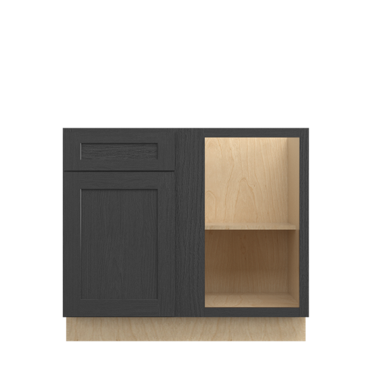 JAMESTOWN Ready to Assemble 39 in. W x 34.5 in. H x 24 in. D Plywood Blind Base Corner Cabinet Right in Espresso | Kunal Kitchens