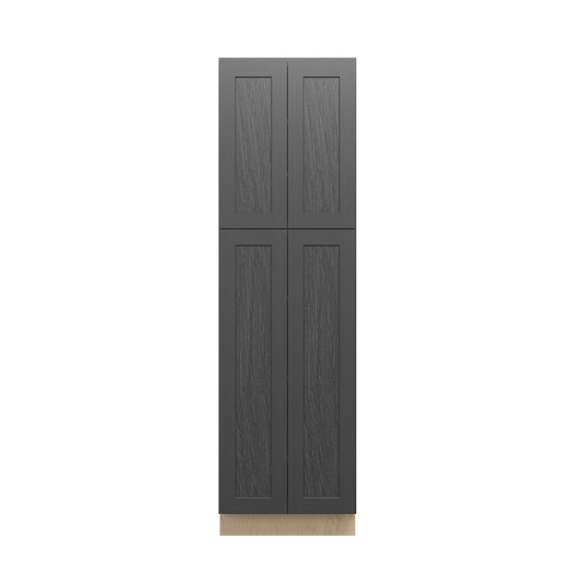 JAMESTOWN Ready to Assemble 24 in. W x 84 in. H x 24 in. D Plywood Tall Cabinet w/(1) Roll-out Tray in Espresso | Kunal Kitchens