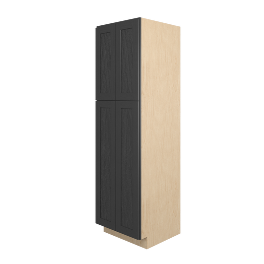 JAMESTOWN Ready to Assemble 24 in. W x 84 in. H x 24 in. D Plywood Tall Cabinet w/(4) Roll-out Trays in Espresso | Kunal Kitchens