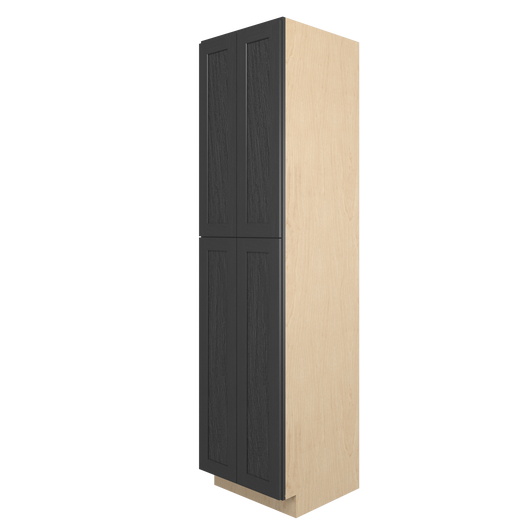 JAMESTOWN Ready to Assemble 24 in. W x 96 in. H x 24 in. D Plywood Tall Cabinet w/(4) Roll-out Trays in Espresso | Kunal Kitchens