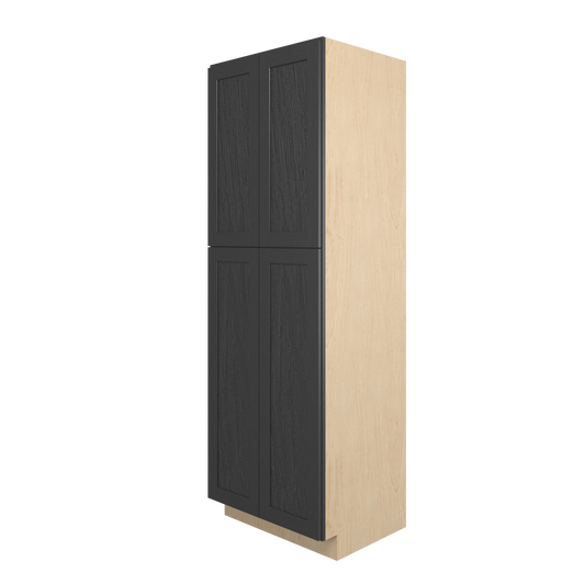 JAMESTOWN Ready to Assemble 30 in. W x 90 in. H x 24 in. D Plywood Tall Cabinet w/(2) Roll-out Trays in Espresso | Kunal Kitchens