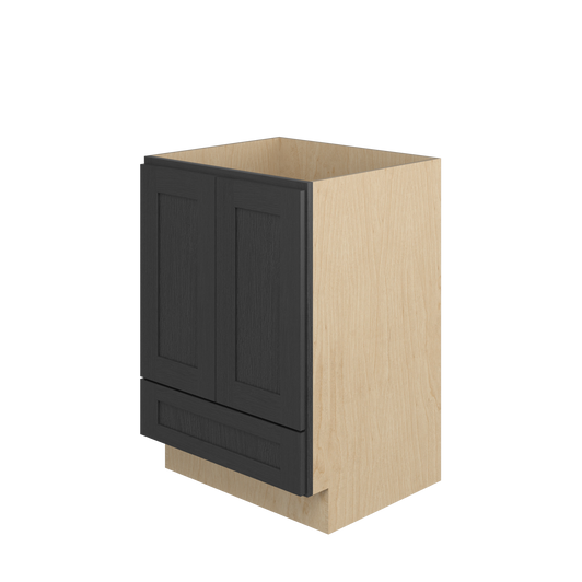 JAMESTOWN Ready to Assemble 24 in. W x 34.5 in. H x 21 in. D Plywood Vanity Cabinet w/Bottom Drawer in Espresso | Kunal Kitchens