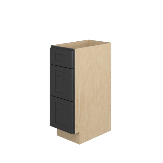 JAMESTOWN Ready to Assemble 12 in. W x 34.5 in. H x 21 in. D Plywood Drawer Vanity Cabinet in Espresso | Kunal Kitchens