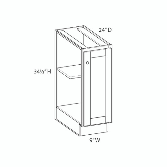 NORFOLK 12 in. W x 24 in. H x 0.25 in. D Door w/Drawer Front Sample in Painted White | Kunal Kitchens
