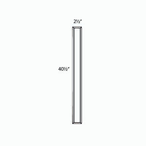 NORFOLK 2.5 in. W x 42 in. H x 0.75 in. D Wall Filler Overlay in Painted White | Kunal Kitchens
