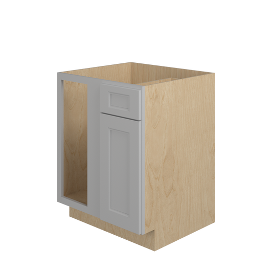 ROCKINGHAM Ready to Assemble 27 in. W x 34.5 in. H x 24 in. D Plywood Blind Base Corner Cabinet Left in Painted Stratus | Kunal Kitchens