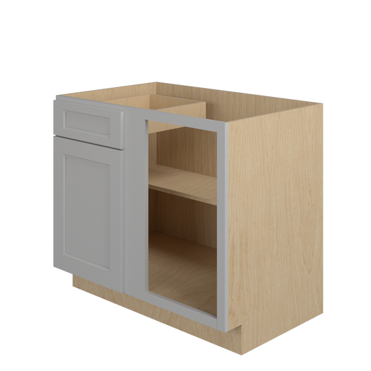 ROCKINGHAM Ready to Assemble 39 in. W x 34.5 in. H x 24 in. D Plywood Blind Base Corner Cabinet Right in Painted Stratus | Kunal Kitchens