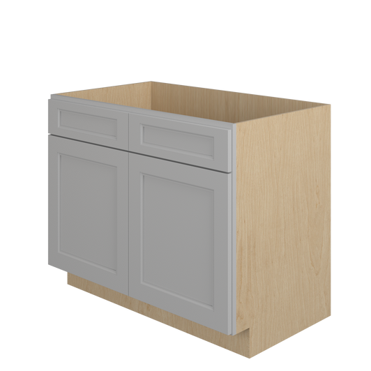 ROCKINGHAM Ready to Assemble 42 in. W x 34.5 in. H x 24 in. D Plywood Sink Base Cabinet in Painted Stratus | Kunal Kitchens