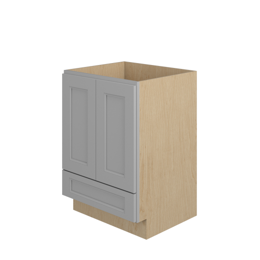 ROCKINGHAM Ready to Assemble 24 in. W x 34.5 in. H x 21 in. D Plywood Vanity Cabinet w/Bottom Drawer in Painted Stratus | Kunal Kitchens