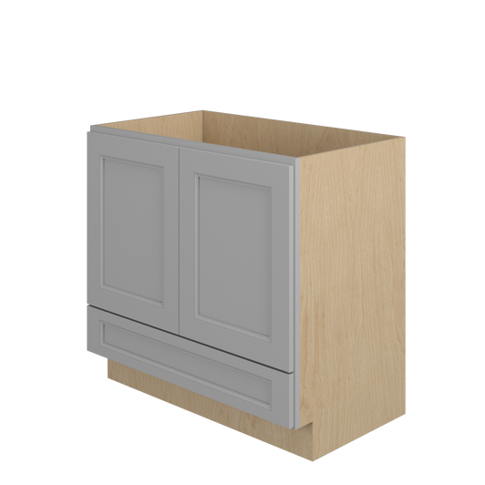 ROCKINGHAM Ready to Assemble 36 in. W x 34.5 in. H x 21 in. D Plywood Vanity Cabinet w/Bottom Drawer in Painted Stratus | Kunal Kitchens