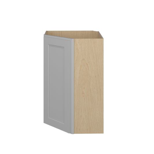 ROCKINGHAM Ready to Assemble 24 in. W x 36 in. H x 12 in. D Plywood Diagonal Corner Wall Cabinet in Painted Stratus | Kunal Kitchens