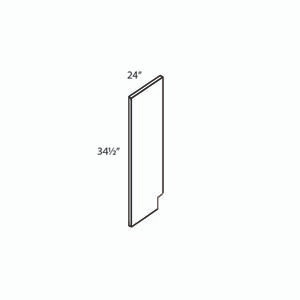 BELLE HAVEN 0.25 in. W x 34.5 in. H x 23.25 in. D BASE END PANEL in Driftwood | Kunal Kitchens