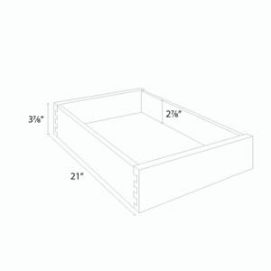 BELLE HAVEN 16.65 in. W x 3.75 in. H x 21 in. D Roll-out Tray in Driftwood | Kunal Kitchens