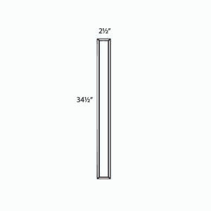 GLOUCESTER 2.5 in. W x 35 in. H x 0.75 in. D Wall Filler Overlay in Toffee | Kunal Kitchens