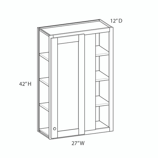 GLOUCESTER Ready to Assemble 27 in. W x 42 in. H x 12 in. D Plywood Blind Wall Corner Cabinet in Toffee | Kunal Kitchens