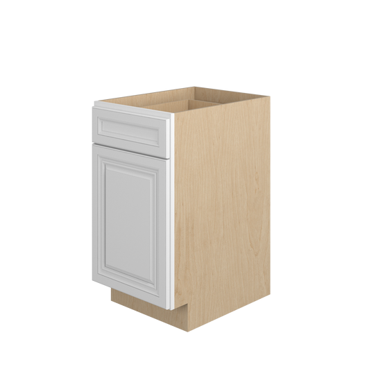 DAMASCUS Ready to Assemble 18 in. W x 34.5 in. H x 24 in. D Plywood Base Cabinet w/(2) Roll-out Trays in French Vanilla | Kunal Kitchens