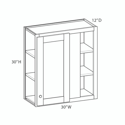 DAMASCUS Ready to Assemble 30 in. W x 30 in. H x 12 in. D Plywood Blind Wall Corner Cabinet in French Vanilla | Kunal Kitchens