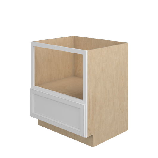 DAMASCUS Ready to Assemble 30 in. W x 34.5 in. H x 24 in. D Plywood Base Microwave Cabinet in French Vanilla | Kunal Kitchens