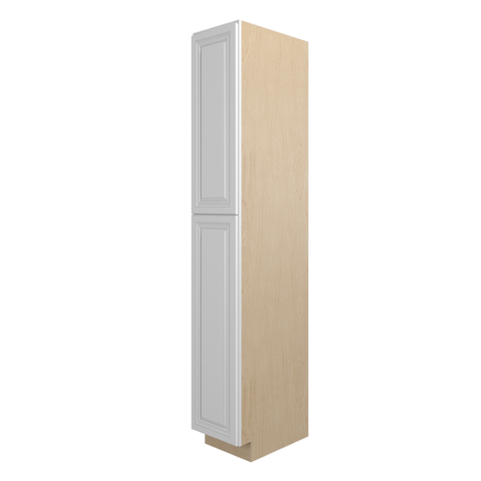 DAMASCUS Ready to Assemble 15 in. W x 96 in. H x 24 in. D Plywood Tall Cabinet w/(1) Roll-out Tray in French Vanilla | Kunal Kitchens