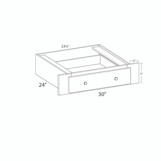 PORTSMOUTH Ready to Assemble 30 in. W x 7 in. H x 24 in. D Plywood Base Cabinet in Bordeaux | Kunal Kitchens