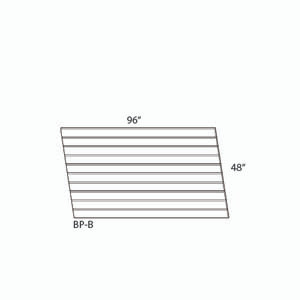 CUMBERLAND 48 in. W x 96 in. H x 0.2 in. D Beaded Back Panel in Painted Stratus | Kunal Kitchens