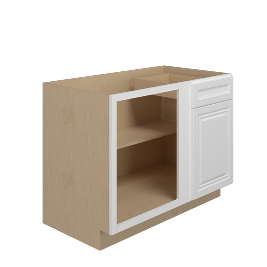 CUMBERLAND Ready to Assemble 45 in. W x 34.5 in. H x 24 in. D Plywood Blind Base Corner Cabinet Left in Painted Stratus | Kunal Kitchens
