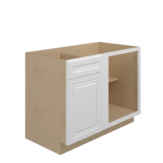 CUMBERLAND Ready to Assemble 45 in. W x 34.5 in. H x 24 in. D Plywood Blind Base Corner Cabinet Right in Painted Stratus | Kunal Kitchens