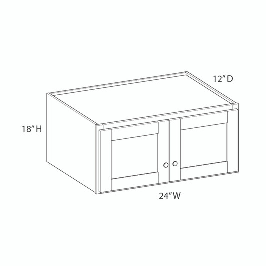 ABERDEEN Assembled 24 in. W x 15 in. H x 12 in. D Plywood Wall Cabinet in Caramel | Kunal Kitchens