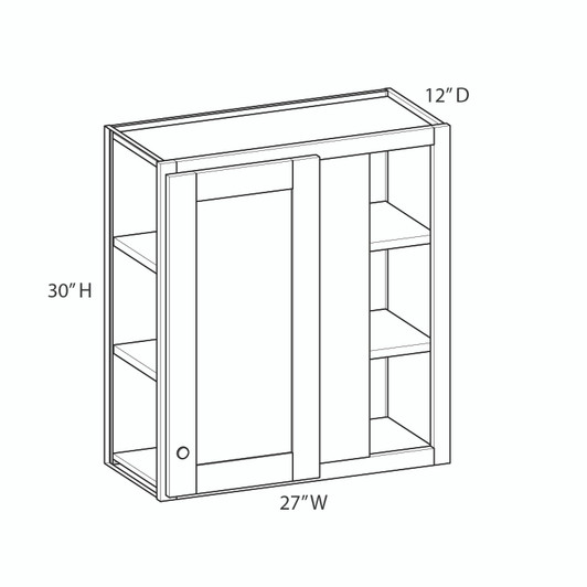 ABERDEEN Ready to Assemble 27 in. W x 30 in. H x 12 in. D Plywood Blind Wall Corner Cabinet in Caramel | Kunal Kitchens