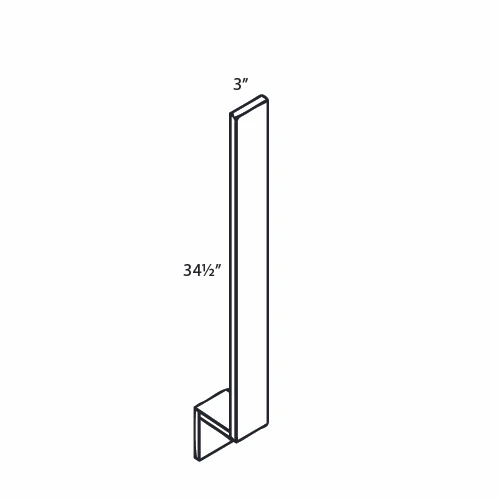 CHARLOTTE 3 in. W x 34.5 in. H x 0.75 in. D Base Filler in Bordeaux | Kunal Kitchens