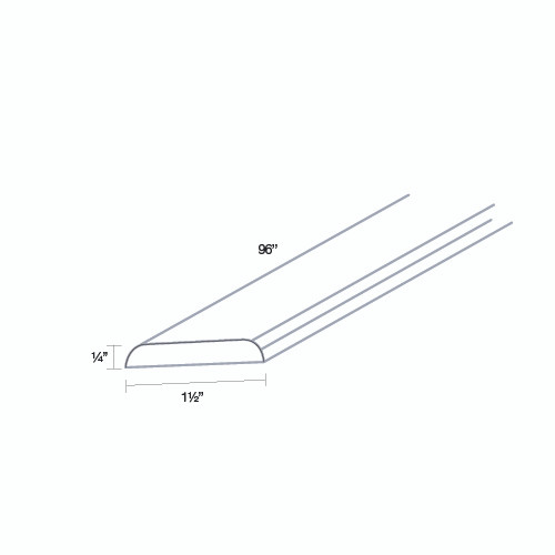 Brighton 96 in. W x 1.25 in. H x 0.25 in. D Batten Molding in Painted White | Kunal Kitchens