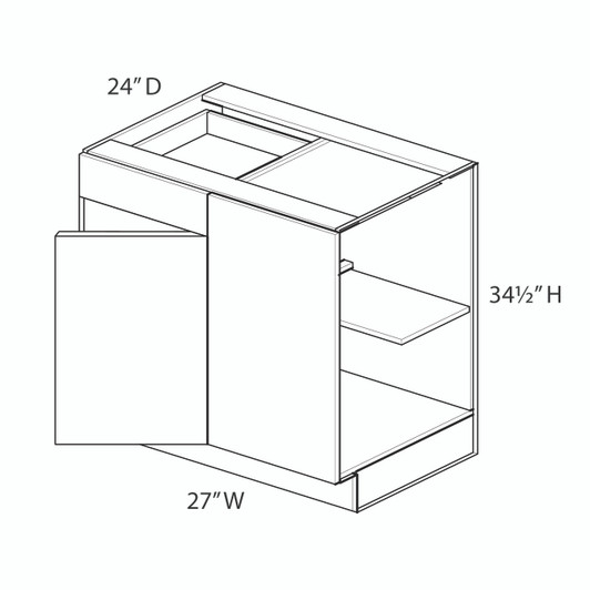Saratoga BLB36/39-R Base Corner Cabinet Blind Right | Kunal Kitchens