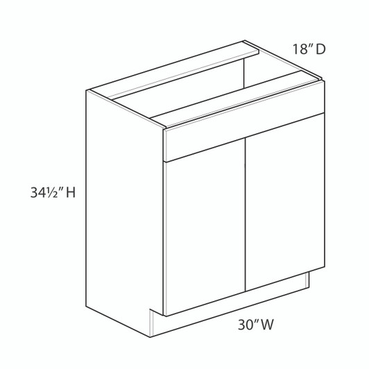 Saratoga V3018B Vanity Sink Base | Kunal Kitchens